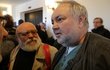 Pohřeb Jiřího Pechy: Arnošt Goldflam a Václav Svoboda Pohřeb Jiřího Pechy: Arnošt Goldflam a Václav Svoboda