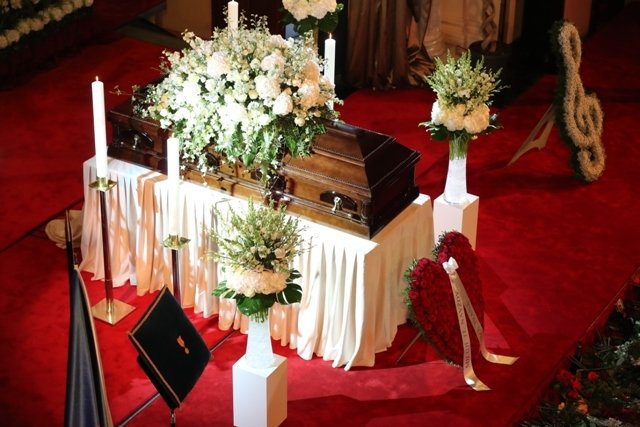 Pohřeb Karla Gotta na Žofíně.
