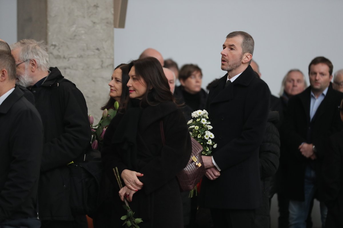 Pohřeb Luboše Dobrovského: Moderátor Jakub Železný (7.2.2020)
