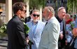Pohřeb Luďka Hrzala - Miloš Pokorný, Leoš Mareš a Michel Fleischmann Pohřeb Luďka Hrzala - Miloš Pokorný, Leoš Mareš a Michel Fleischmann
