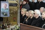 Veronika Žilková na pohřbu Michala Peška pláče
