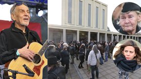 Poslední potlach: Rodina, muzikanti i fanoušci se loučí s Wabim Daňkem (†70)