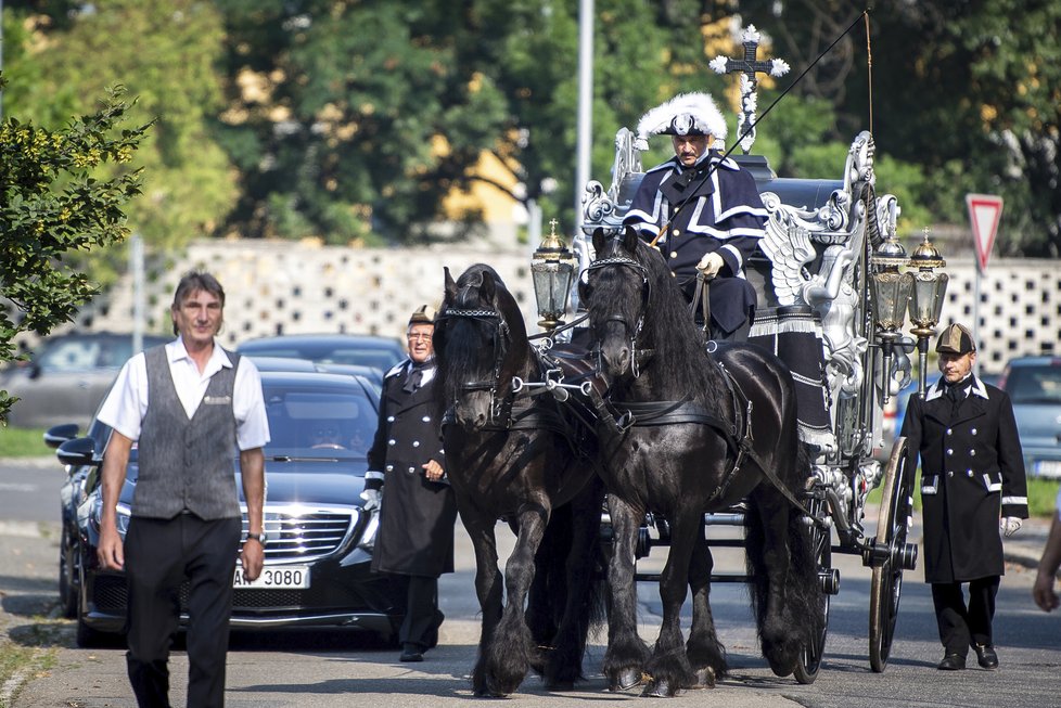 Pohřeb Františka Gažíka (†73) , významné romské autority, byl velkolepý. Ostravou prošel smutečný průvod v jehože čele jel jediný pohřební kočár u nás tažený párem fríských koní.