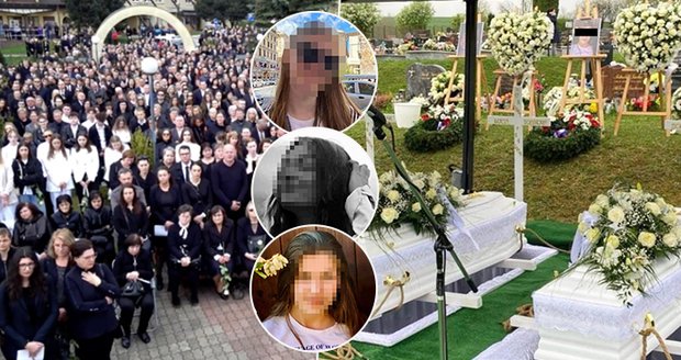 Pohřeb slovenských maturantek, které srazil autobus: Stovky lidí a bílé růže! 
