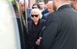 Václav Neckář na pohřbu svého syna Václav Neckář na pohřbu svého syna