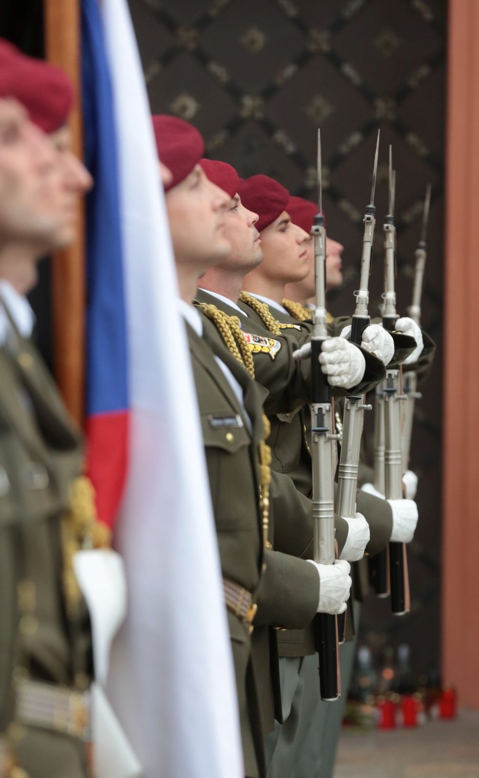 Nastoupení vojáci na pohřbu Martina Marcina (14. 8. 2018)