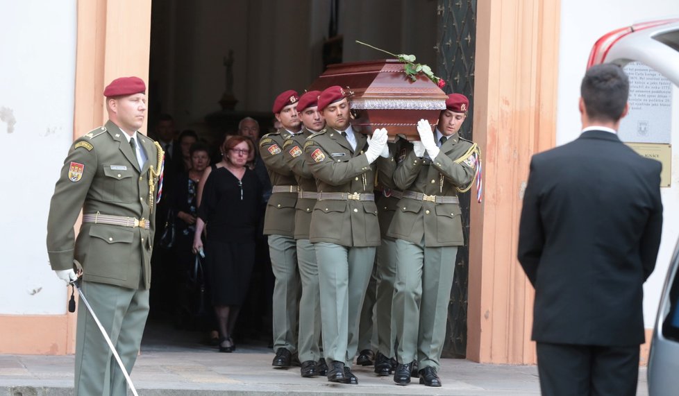 Pohřeb Martina Marcina, vojáka padlého v Afghánistánu proběhl v úterý v Chomutově (14. 8. 2018)
