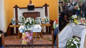 Dvouletého Jeremiáška, kterého zabil autem jeho dvanáctiletý bratranec, dnes pohřbili