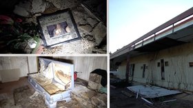 Děsivé fotografie ze zkrachovalého pohřebního ústavu: Zbyla tam těla, popel mrtvých i náhrobní kameny