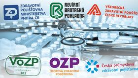 V Česku máme celkem sedm zdravotních pojišťoven: VZP, OZP, ZP MV ČR, VOZP, RBP, ZPŠ, ČPZP.