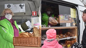 Vesnice na severu Čech obráží pojízdná pekárna.