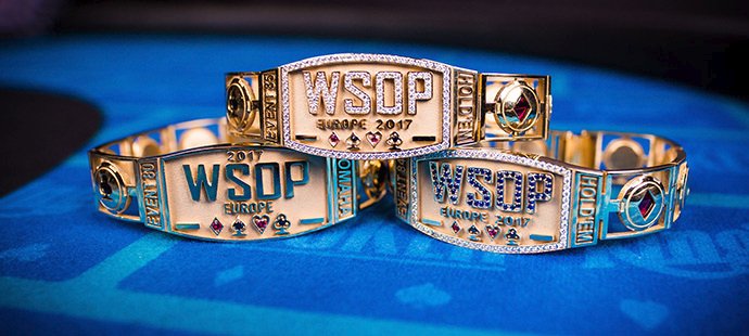 Velmi cenné náramky pro vítěze turnajů WSOP.