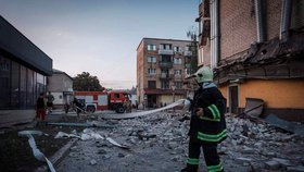 Následky ruského útoku ve městě Pokrovsk v Doněcké oblasti (7.8.2023)