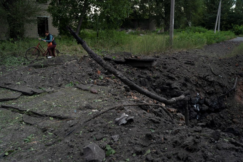 Následky ruského bombardování Pokrovské oblasti (11. 9. 2022).