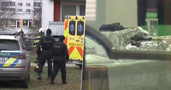 Při pokusu ve škole v Hradci se popálili tři lidé.