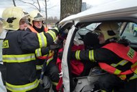 Řidiče museli po nárazu do stromu vyprostit hasiči