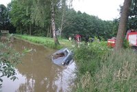 Mladý řidič vjel se škodovkou do rybníka, na místě zemřel