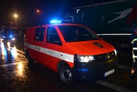 Pražský okruh uzavřela nehoda dvou kamionů a dodávky