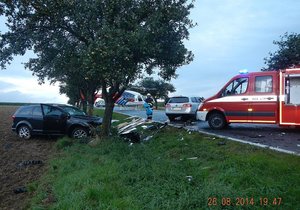Po střetu dvou vozidel na jihu Čech zemřel člověk