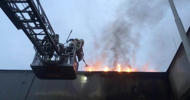 VIDEO: Hasiči v Olomouci zasahují u rozsáhlého požáru autosalonu