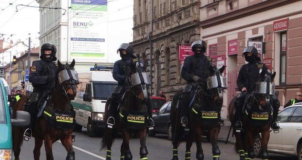 Policisté dohlíželi na demonstrace v Ostravě a v Plzni