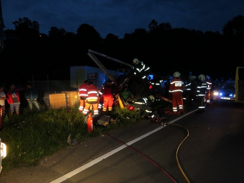 K vážné nehodě Felicie musel do České Třebové vzlétnout vrtulník LZS