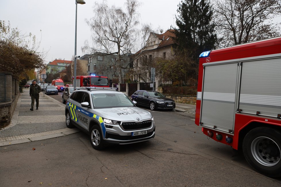 Zasahovat po Brnu museli policisté i v Praze na velvyslanectví Ukrajiny. I tam totiž přišel podezřelý balíček, který obsahoval zvířecí tkáň (2. prosinec 2022).