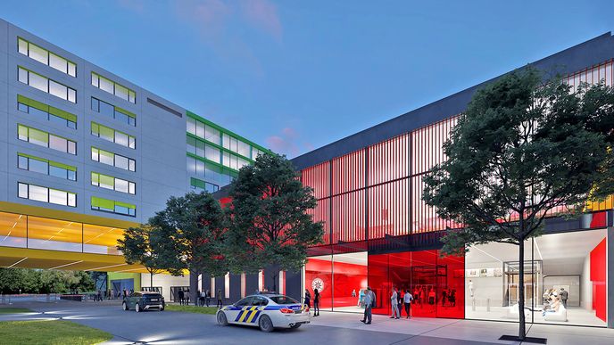 Vizualizace nového policejního komplexu na Zbraslavi Vizualizace nového policejního komplexu na Zbraslavi