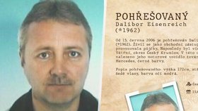 Dalibor Eisenreich zmizel před 17 lety. Policie měla dva podezřelé, kteří utekli.