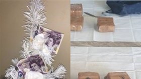 Drogové Vánoce: Dealer si stromek ozdobil penězi z obchodů a pytlíky s bílým práškem