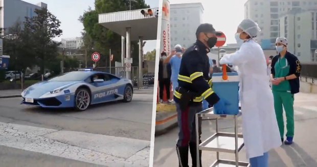 Stylová záchrana života? Italští policisté převezli orgány k transplantaci svým Lamborghini!