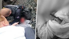 Dívka v Kolíně skočila pod vlak: Policie zveřejnila dramatické záběry z její záchrany
