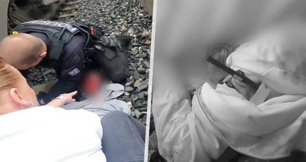 Dívka v Kolíně skočila pod vlak: Policie zveřejnila dramatické záběry z její záchrany