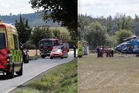 Dvě vážné nehody na jihu od Prahy: Dívku zavalil kůň, cyklista zemřel po srážce s autem
