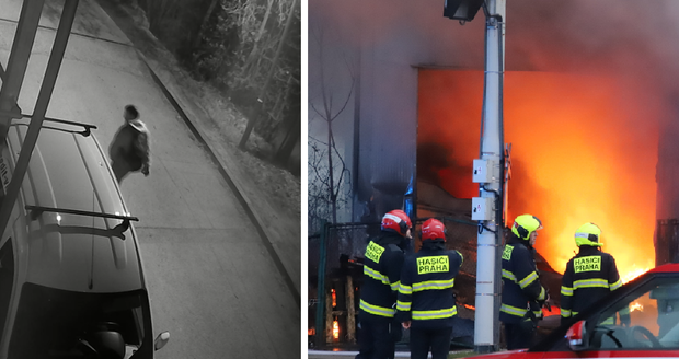 Mohutný požár haly v Braníku: Někdo ji zapálil! Policie hledá muže, který se potloukal kolem