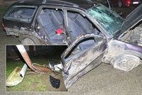Bez řidičáku sedl za volant: Naboural dvě auta, čtyři lidé skončili v nemocnici
