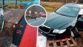 Opilý řidič (38) boural u zastávky a zranil mladíka (18).