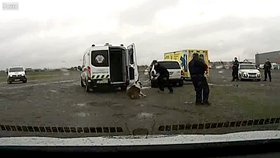 VIDEO: Agresivní pes pokousal své majitele. Schovali se před ním v autě