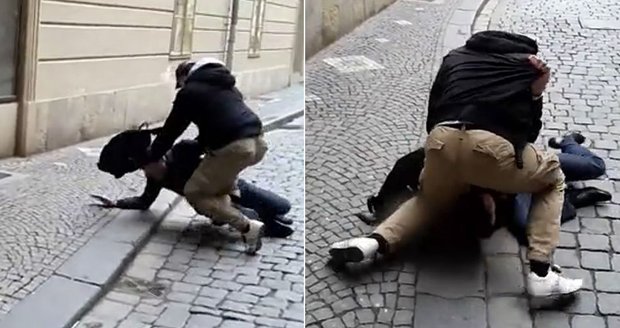 Policista v civilu srazil na zem muže, který přešel na červenou