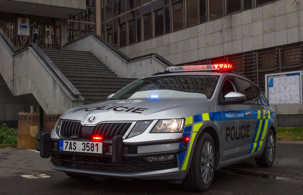 Nové policejní vozidlo disponuje ochranným rámem.