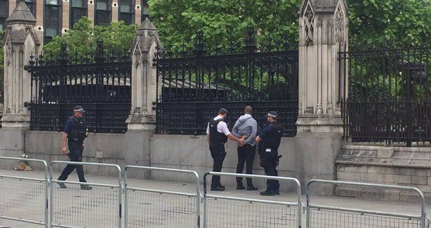 Před londýnským parlamentem byl muž s nožem. Policie ho paralyzovala