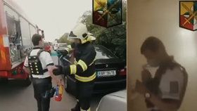 Dramatický zásah kladenských policistů: Požár uhasili ještě před příjezdem hasičů!