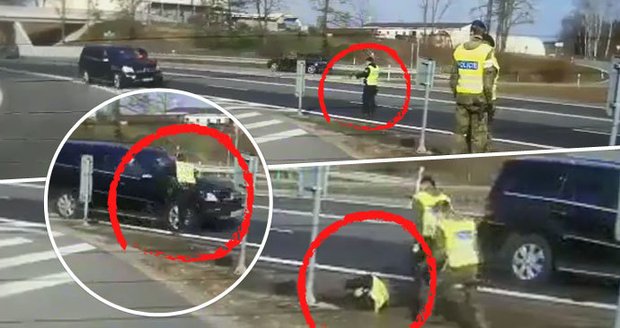 Policista chtěl zkontrolovat řidiče: Ten nezastavil a srazil ho!