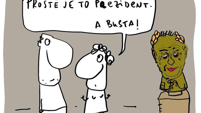 Kreslíř Reflexu Marek Douša se politickým humorem živí.