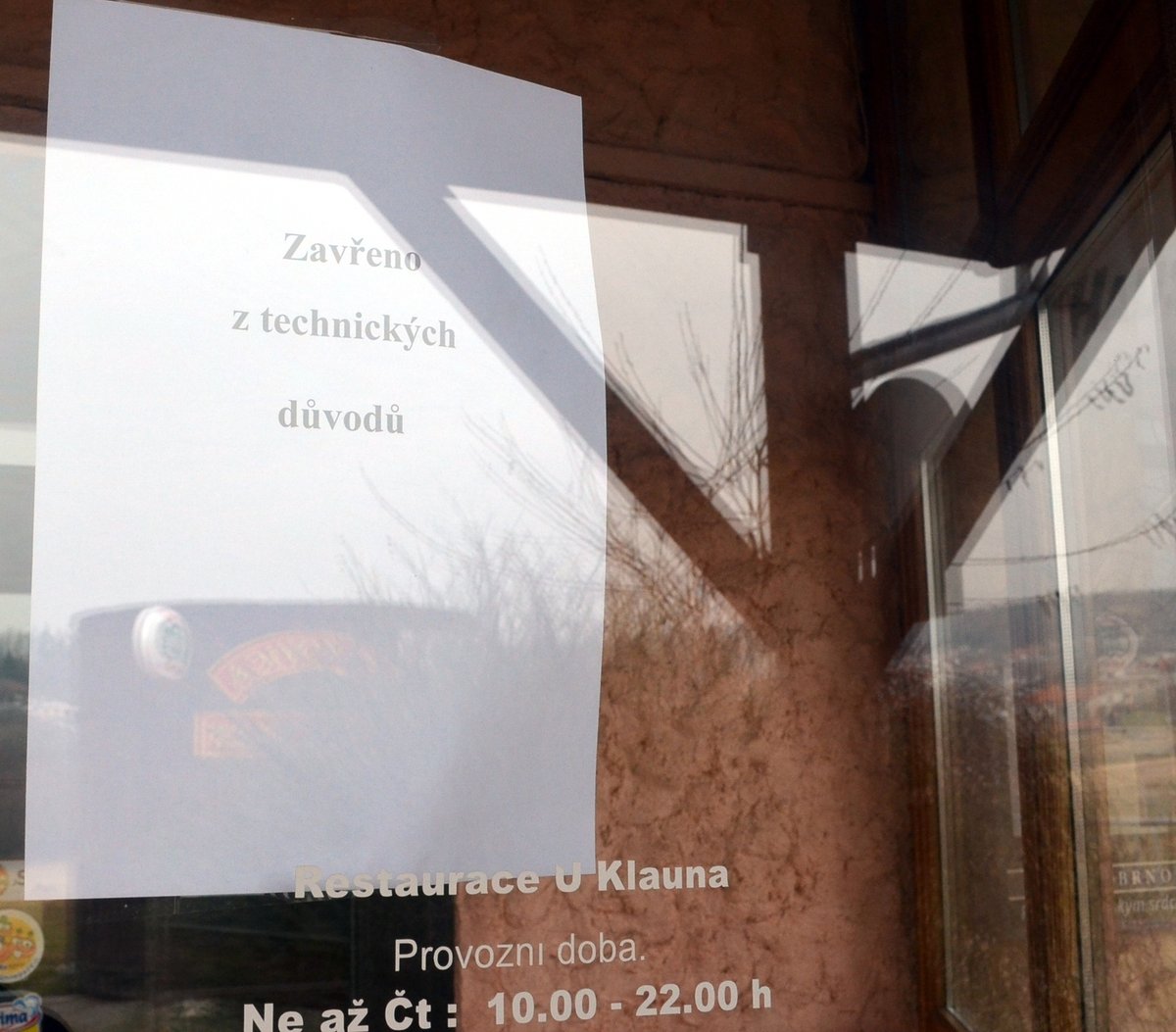 &#34;Z technických důvodů zavřeno.&#34;