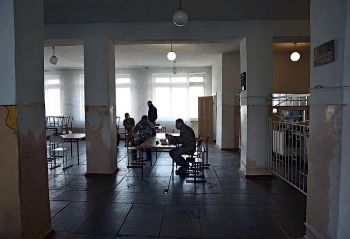 Polní nemocnice ve vesnici Svatove Polní nemocnice ve vesnici Svatove