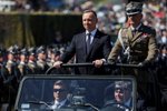 Polský prezident Andrzej Duda na vojenské přehlídce ke Dni polské armády (15.8.2023)