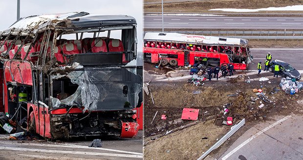 Noční havárie autobusu skončila tragicky: Šest mrtvých a desítky zraněných