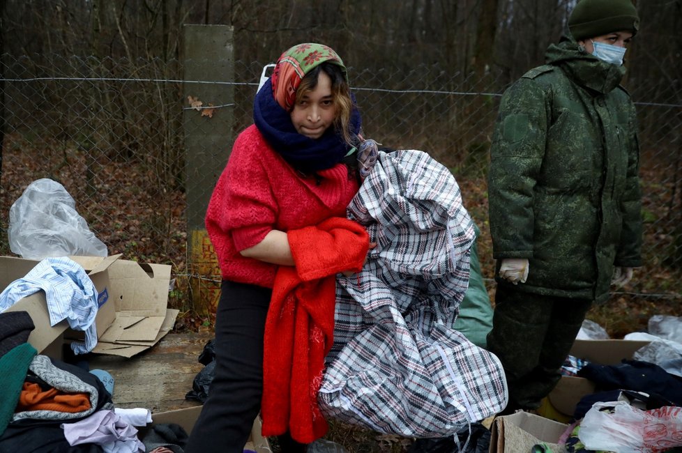 Migranti na polsko-běloruské hranici (24. 11. 2021)