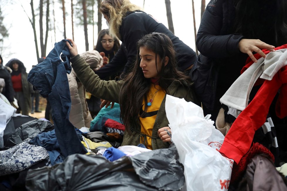 Migranti na polsko-běloruské hranici (24. 11. 2021)